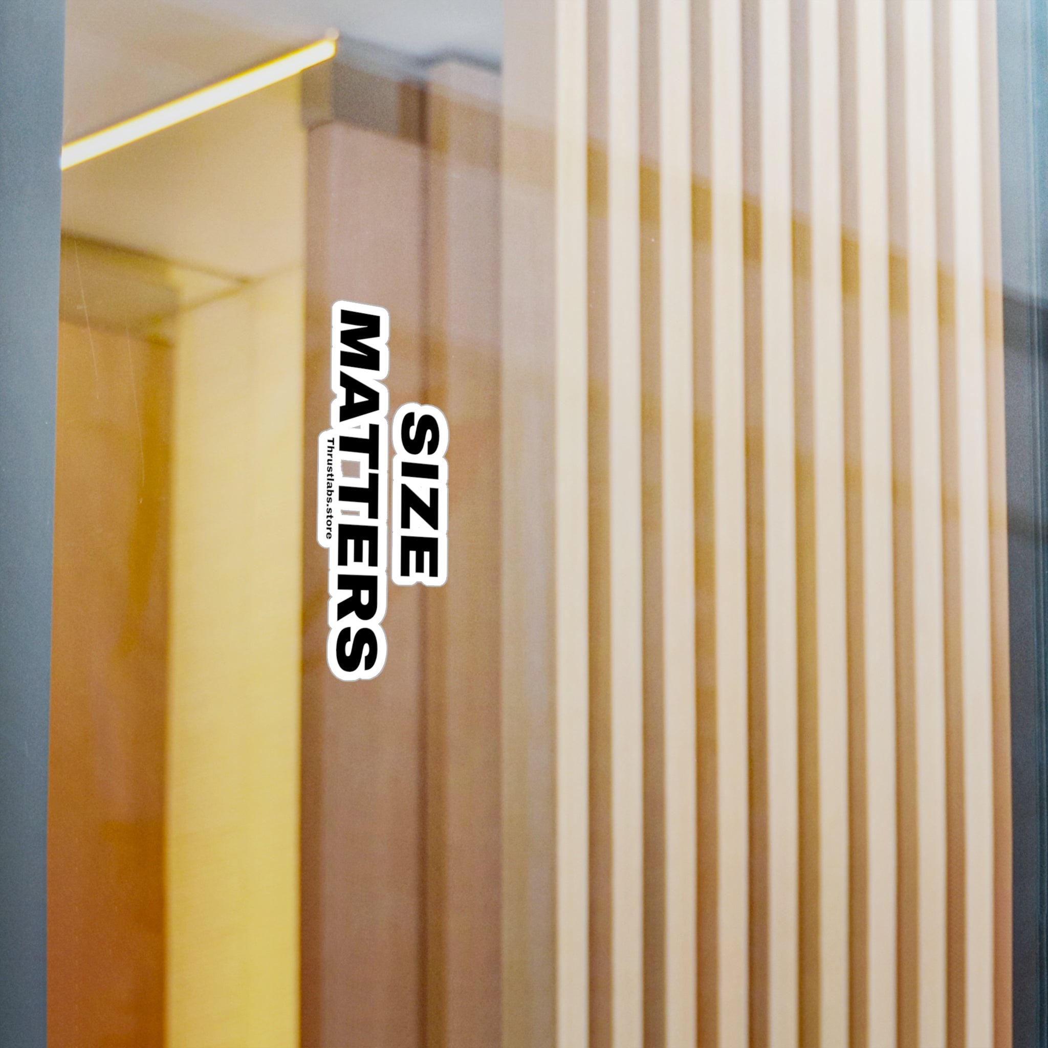 Size Matters Vinyl Decal - Bold Black & White Sticker