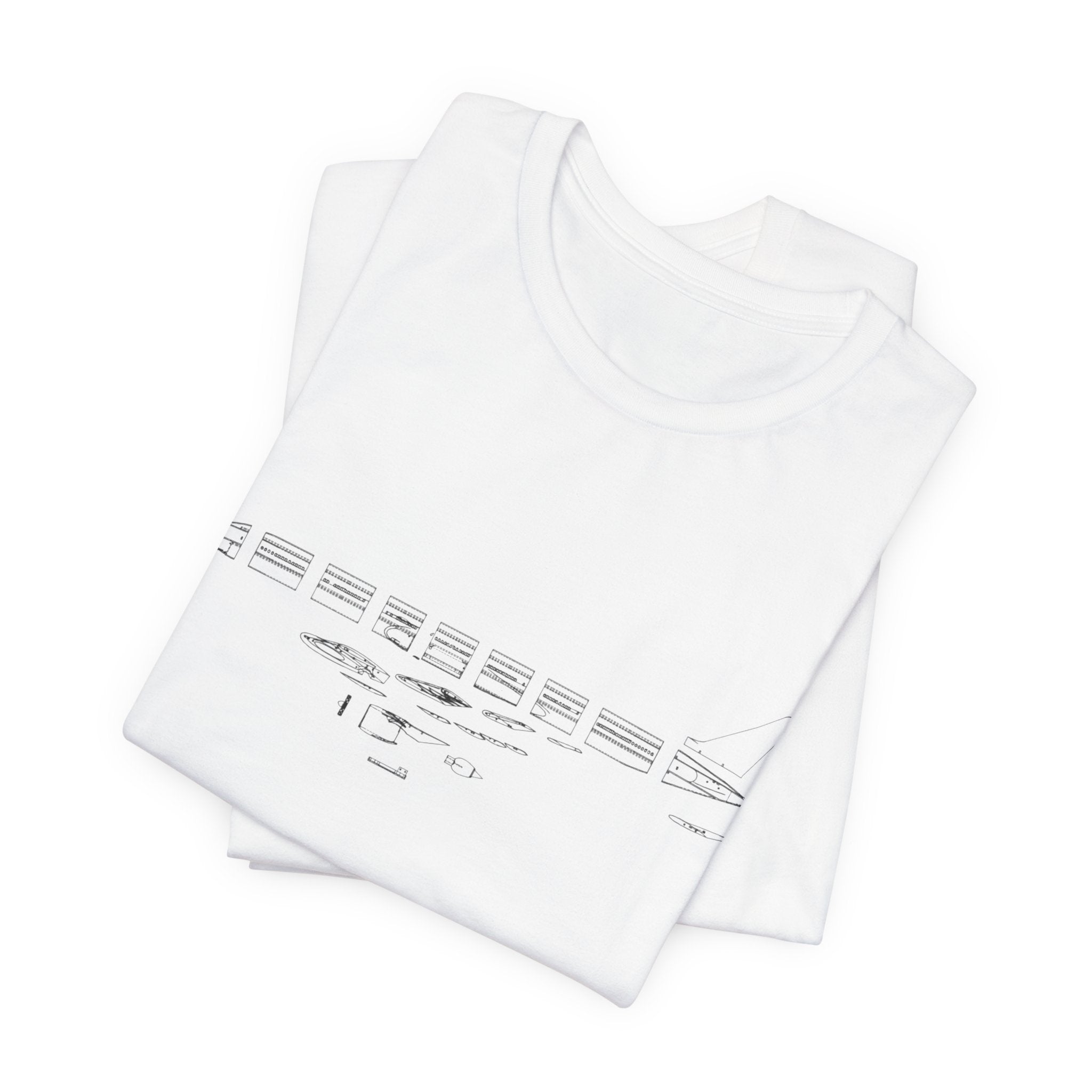 777-9 Schematic Tee — Minimal Line Art Plane T‑Shirt