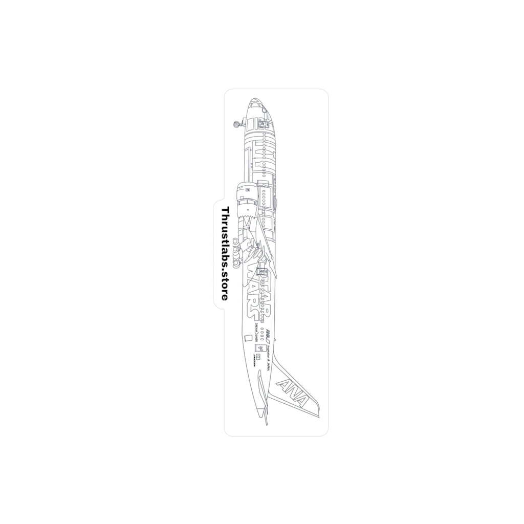 ANA Star Wars 787 Drawing Vinyl Decal — Detailed Aerospace Sketch Sticker