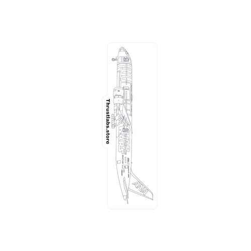 ANA Star Wars 787 Drawing Vinyl Decal — Detailed Aerospace Sketch Sticker